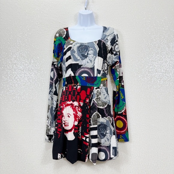 Forla Paris Abstract Pop Art Long Sleeve Dress – size small - Picture 12 of 12